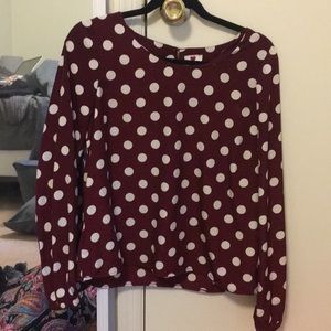 De Clothing polkadot long sleeve shirt